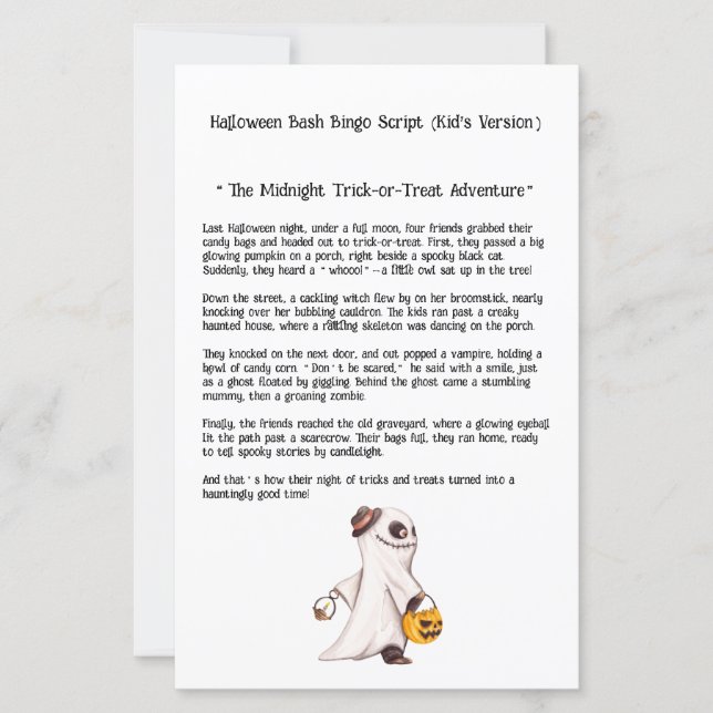 Papier Script de l'appelant de bash d'Halloween Spooktacu (Devant)