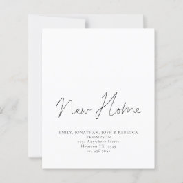 Papier Script minimaliste du budget Nouvelle adresse rési