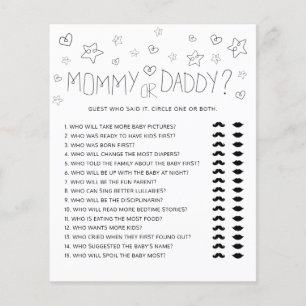 Papier Script minimaliste moderne maman noire ou papa