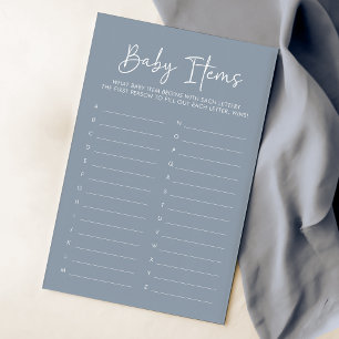 Papier Script moderne bleu Oh Baby Simple Baby Objets Jeu