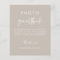 Script moderne Mariage photo Signet du livre d'or