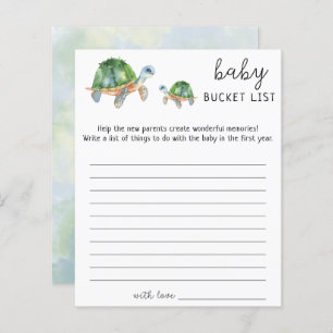 Papier Sea Turtle - Baby bucket list jeu