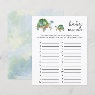 Papier Sea Turtle - Baby name race jeu