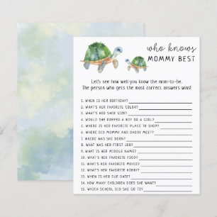 Papier Sea Turtle - Qui connaît maman meilleur jeu