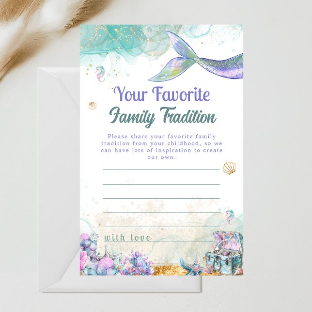 Papier Seafoam Mermaid Family Tradition Keepsake (Créateur téléchargé)