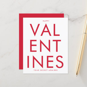 Papier Secret Admirer RED WHITE FUN HEART personnalisé HA