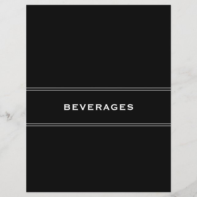 Papier Séparateur de recettes | Noir & Blanc | Desserts (Devant)