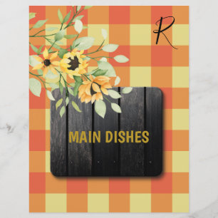 Papier Séparateur organisateur de recettes rustique à pla