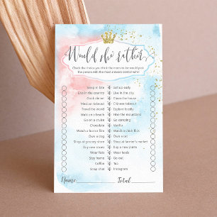 Papier Serait-elle plutôt rose bleu or sexe révéler jeu