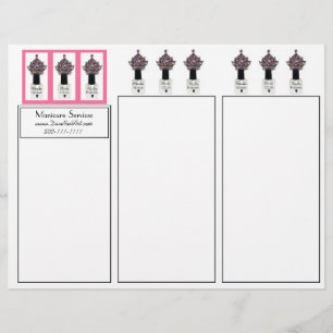 Papier Services de manucure à trois volets