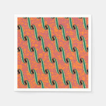 Serviette colorée avec motif en tissu africain