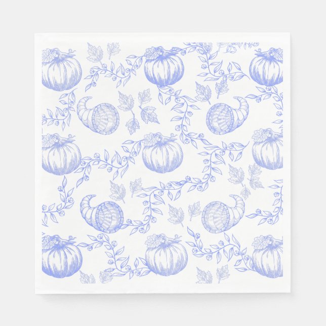 Papier Serviette de déjeuner en toile Blue Pumpkin (Devant)