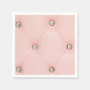 Papier Serviette en cuir verni rose Diamond Bling