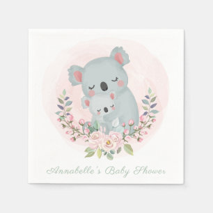 Papier SERVIETTE EN PAPIER: BÉBÉ KOALAS : Baby shower