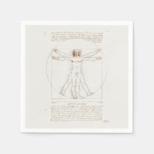 PAPIER SERVIETTE EN PAPIER: LEONARDO DA VINCI : VITRUVIAN