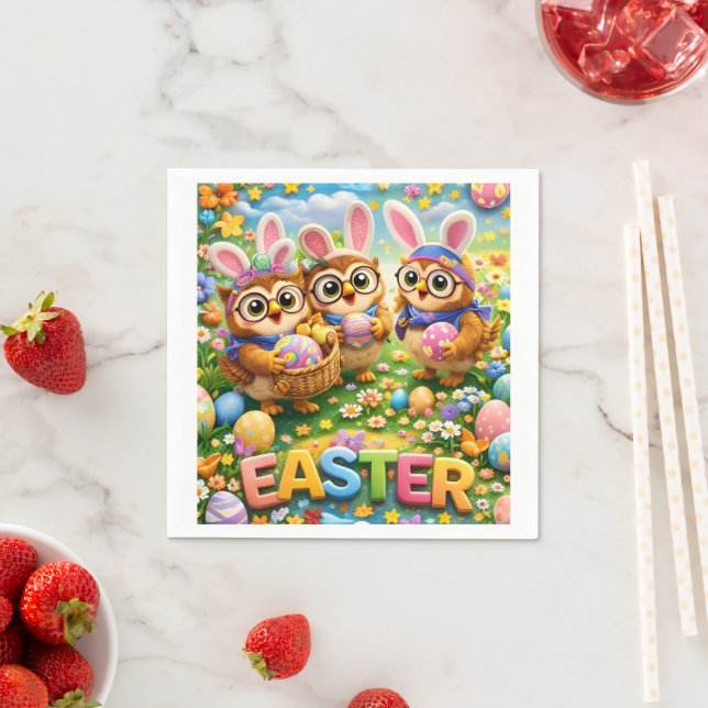 Papier Serviette Rex Hoot Oster Ideen (Beispiel)