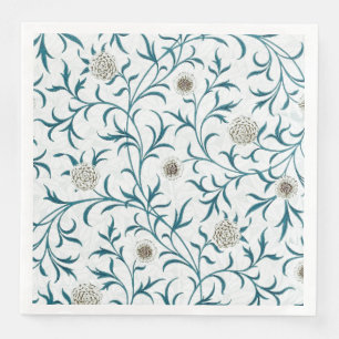 PAPIER-SERVIETTE : WILLIAM MORRIS : BLUMEN SERVIETTE