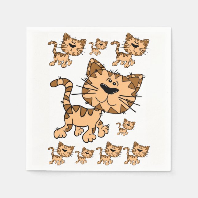 Papier Servietten Katze (Vorderseite)