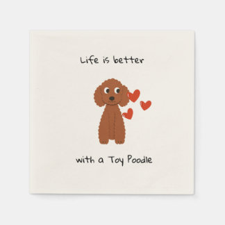 Papier-Servietten Toy Poodle Serviette