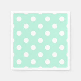 Papier Serviettes blanches vertes en bon état de cocktai