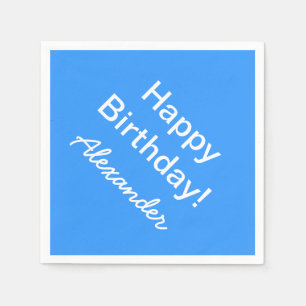 Papier Serviettes d'anniversaire personnalisées en couleu