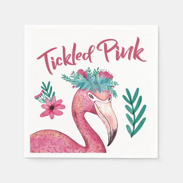 Papier Serviettes en Baby shower rose (Devant)