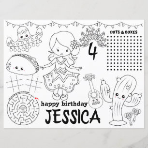 Papier Sets de table de fêtes mexicains, Jeux d'anniversa