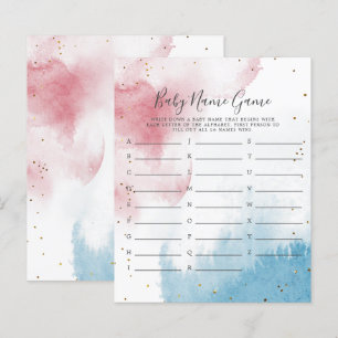 Papier Sexe Révéler aquarelle Nom bébé douche Jeu