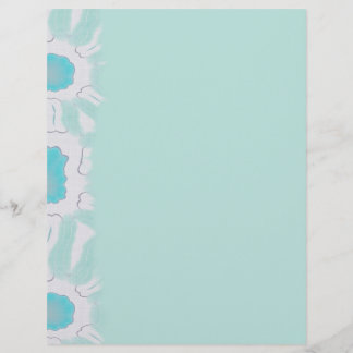 Papier Shades d'Aqua Floral Retro Motif Abstrait