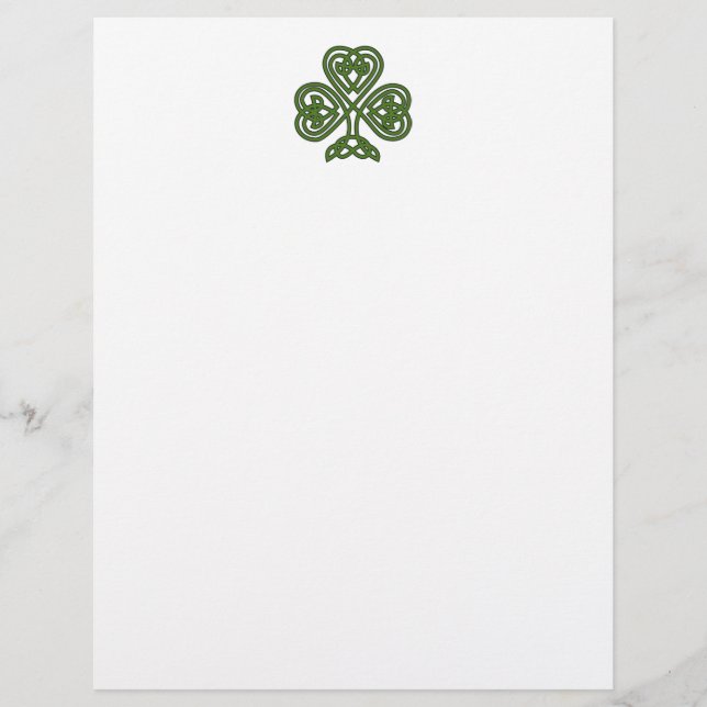 Papier Shamrock celte - Jour de la Saint Patrick (Devant)