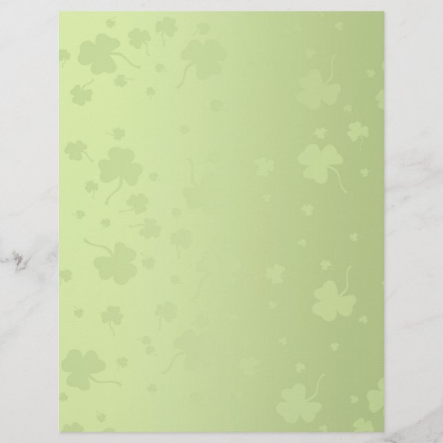 Papier Shamrock de la Saint-Patrick Motif - en-tête (Devant)
