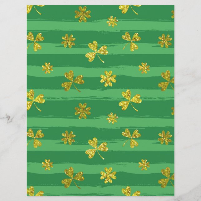 Papier shamrock d'or st patrick (Devant)