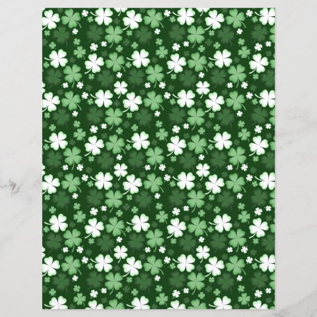 Papier Shamrock vert, Livre de la Saint-Patrick (Devant)