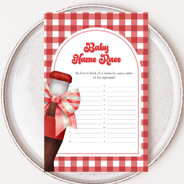 Papier She's Ready to Pop Baby Shower Baby Name Race Game (She's Ready to Pop Baby Shower Game)