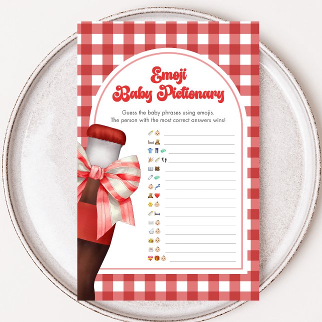 Papier She's Ready to Pop Shower Emoji Pictionary Game (She's Ready to Pop Baby Shower Game)