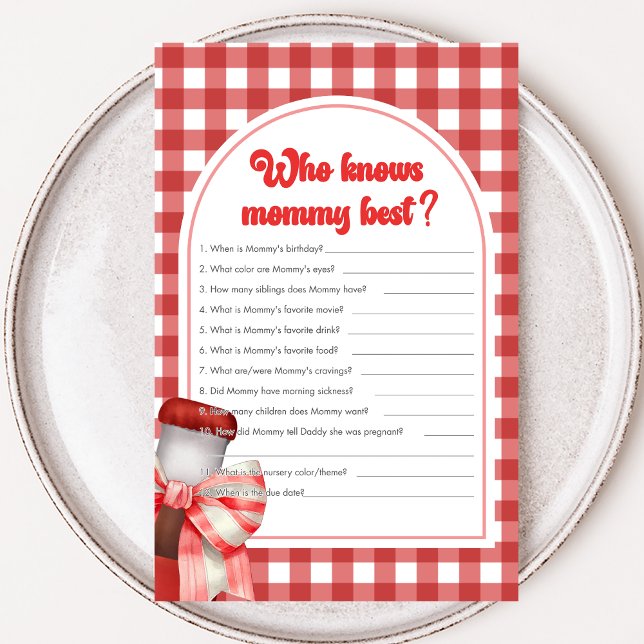 Papier She's Ready to Pop Shower Who Knows Mommy Game (She's Ready to Pop Baby Shower Game)