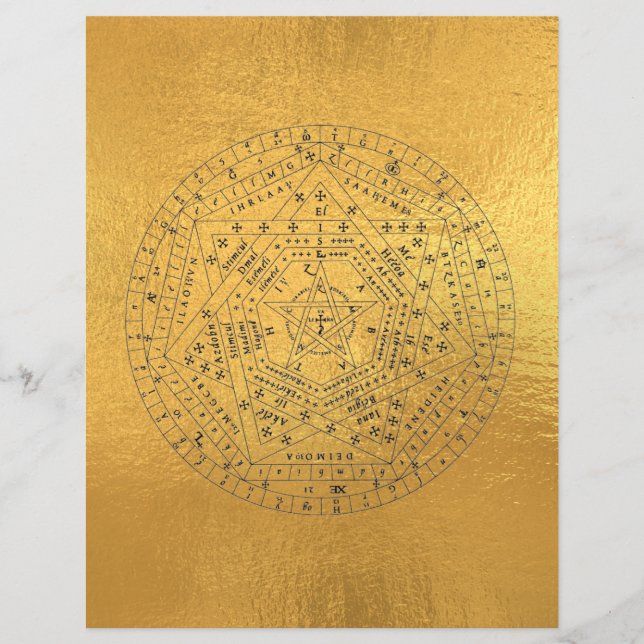 Papier Sigillum Dei Sceau de Dieu Angelic John Dee Diagra (Devant)