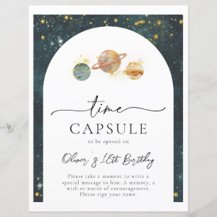 Papier Signe de la capsule de temps spatial Anniversair