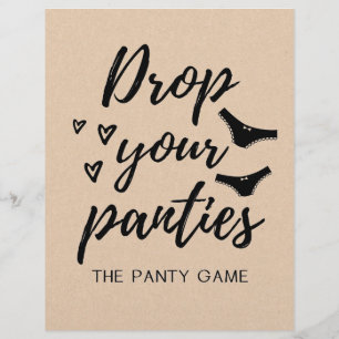 Papier SIGNER Déposez vos culottes jeu, Fête des mariées
