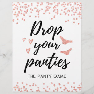 Papier SIGNER Déposez vos culottes jeu, Fête des mariées