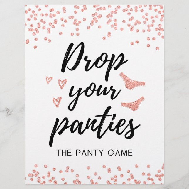 Papier SIGNER Déposez vos culottes jeu, Fête des mariées (Devant)