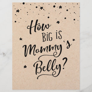 Papier SIGNER Quelle est la taille du ventre de maman ? J