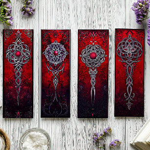 Papier Signet irlandais, Signets gothiques rouges 1