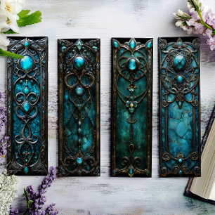 Papier Signet irlandais, Turqoise Silver Celtique Signet