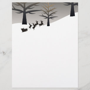 Papier Sihouette de l'arbre et de l'aiguille de père Noël