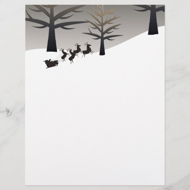 Papier Sihouette de l'arbre et de l'aiguille de père Noël (Devant)