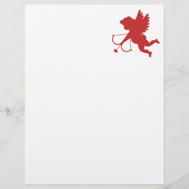 Papier Silhouette de Cupidon rouge (Devant)