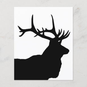 Papier Silhouette de tête d'élan