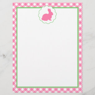 Papier Silhouette Lapin Rose