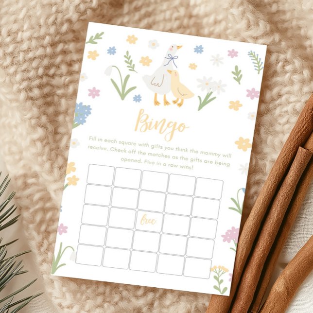 Papier Silly Goose Gingham Baby Shower Bingo Game (Silly Goose Baby Shower Game)